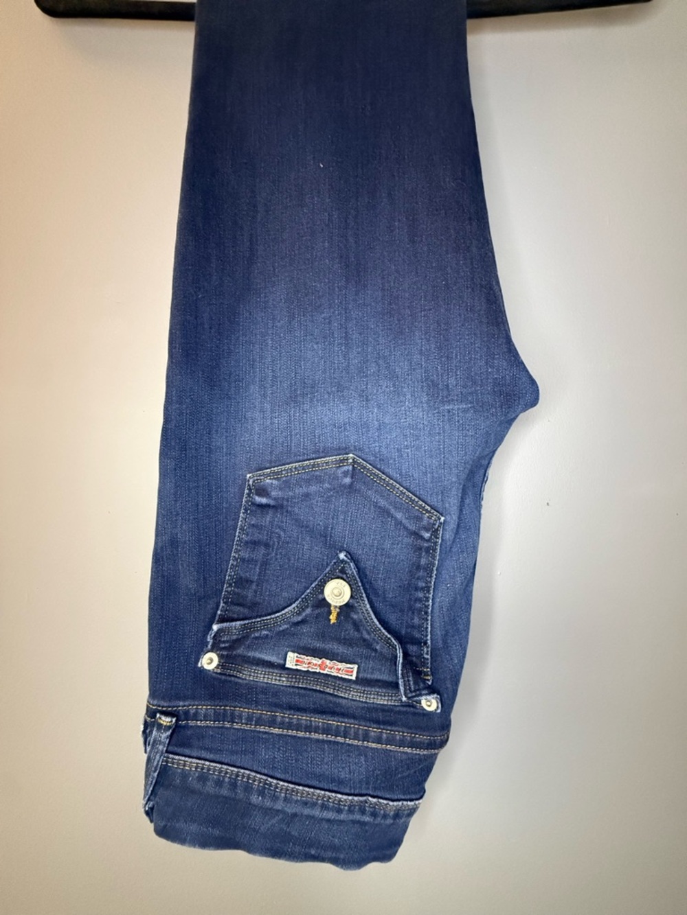 Vintage Hudson Jeans “Beth Babyboot” Dark Indigo Bootcut with Subtle Whiskering - Picture 7 of 7